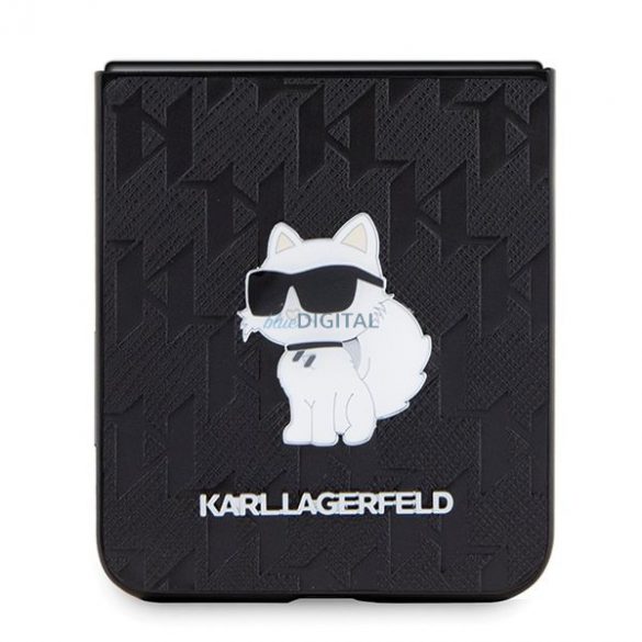 Carcasa originala KARL LAGERFELD KLHCZF5SAPCHNPK pentru Samsung Z Flip 5 (Saffiano Mono Choupette PIN / negru)