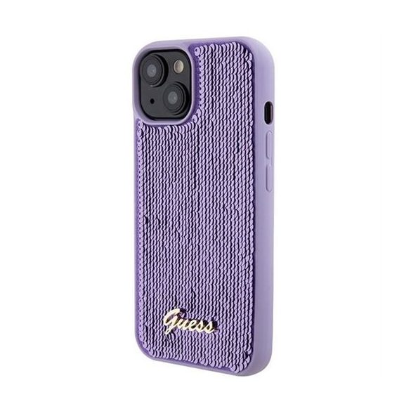 Husă GUESS pentru IPHONE 13 / 14 / 15 GUHCP15SPSFDGSU (Sequin Script Metal) violet