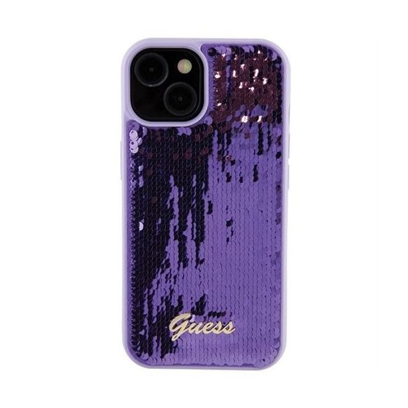 Husă GUESS pentru IPHONE 13 / 14 / 15 GUHCP15SPSFDGSU (Sequin Script Metal) violet