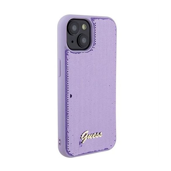 Husă GUESS pentru IPHONE 13 / 14 / 15 GUHCP15SPSFDGSU (Sequin Script Metal) violet