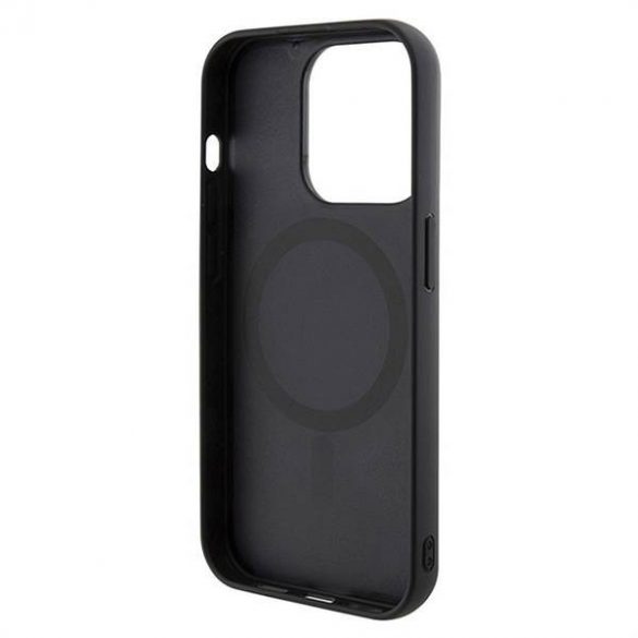 Husă originală GUESS GUHMP15LHGCFSEK pentru iPhone 15 PRO (Magsafe GCUBE Stripes / negru)