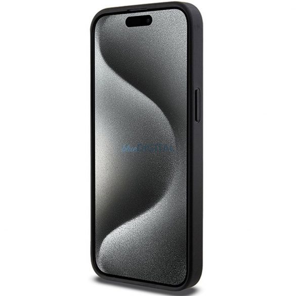 Husă originală KARL LAGERFELD KLHCP13XGSACHPK pentru iPhone 13 Pro Max (Gripstand Saffiano choupette PIN / negru)