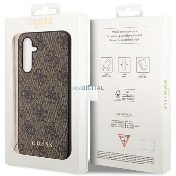 Carcasa originala GUESS GUHCS23FEGF4GBR pentru Samsung S23 FE (4G Charm / maro)