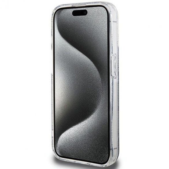 Husă originală GUESS GUHMP15LHGCUSTGK pentru iPhone 15 Pro (Magsafe / IML GCUBE / negru)