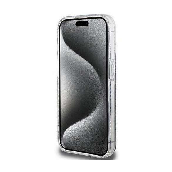 Husă originală GUESS GUHMP15XHGCUSTGK pentru iPhone 15 Pro Max (Magsafe / IML GCUBE / negru)