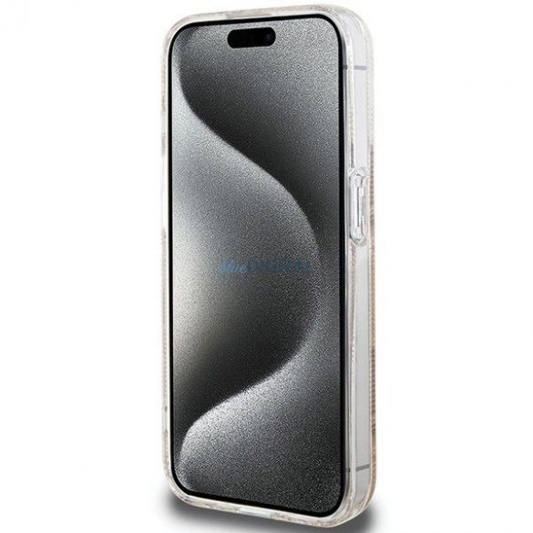 Husă originală GUESS GUHMP15XHGCUSTGW pentru iPhone 15 Pro Max (Magsafe / IML GCUBE / maro)