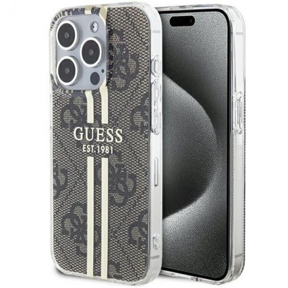 Husă originală GUESS GUHCP15MH4PSEGW pentru iPhone 15 Pro (4G Dună aurie / maro)