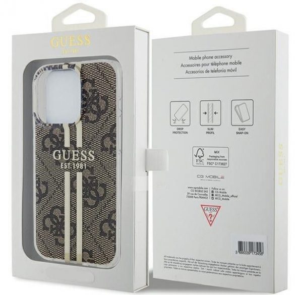 Husă originală GUESS GUHCP15MH4PSEGW pentru iPhone 15 Pro (4G Dună aurie / maro)