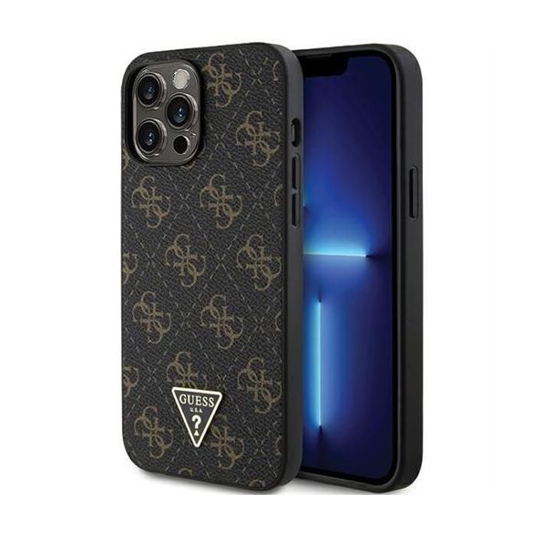 Husă GUESS pentru IPHONE 14 Pro GUHCP14LPG4GPK (logo metal triunghi 4G) neagră