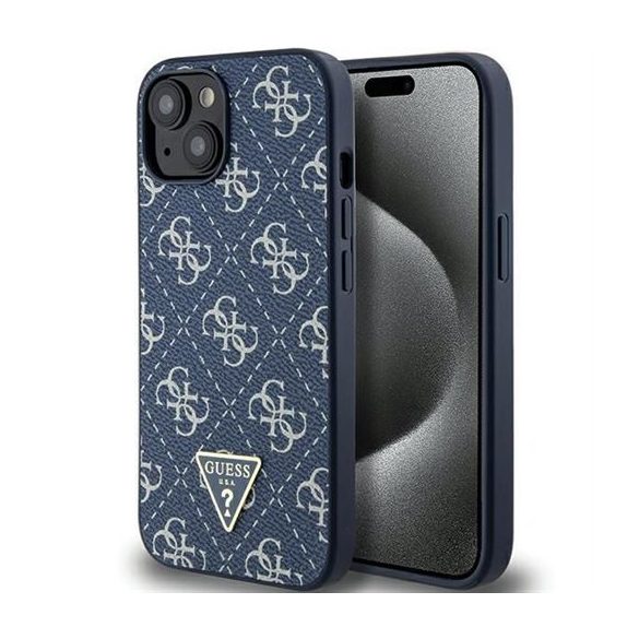 Husa GUESS pentru IPHONE 13 / 14 / 15 GUHCP15SPG4GPB (4G Triangle Metal Logo) albastra