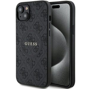 Husă originală GUESS GUHMP15MG4GFRK pentru iPhone 15 Plus (Magsafe / 4G Ring clasic logo / negru)