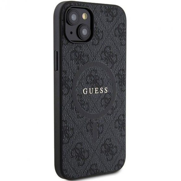 Husă originală GUESS GUHMP15MG4GFRK pentru iPhone 15 Plus (Magsafe / 4G Ring clasic logo / negru)