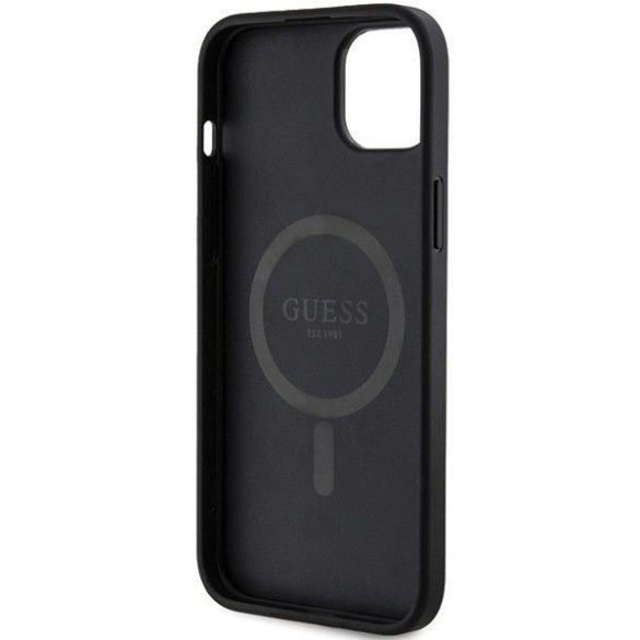 Husă originală GUESS GUHMP15MG4GFRK pentru iPhone 15 Plus (Magsafe / 4G Ring clasic logo / negru)