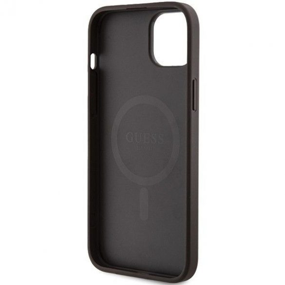 Husă originală GUESS GUHMP15SG4GFRW pentru iPhone 15 (Magsafe / 4G Ring clasic logo / maro)