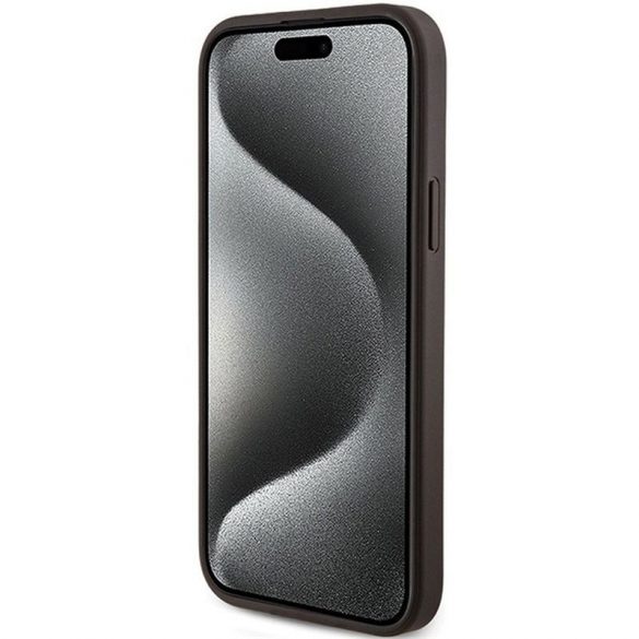 Husă originală GUESS GUHMP15MG4GFRW pentru iPhone 15 Plus / 14 Plus 6.7" (Piele 4G Metal Logo / maro)