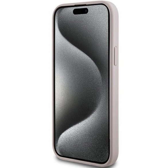 Husă originală GUESS GUHMP14SG4GFRP pentru iPhone 14 (Magsafe / 4G Ring clasic logo / roz)