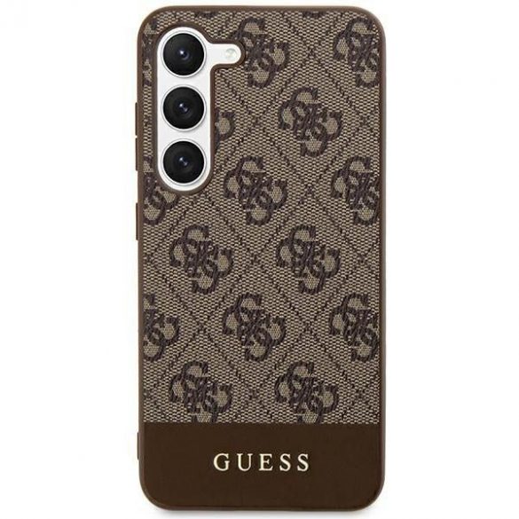 Carcasa originala GUESS GUHCS24SG4GLBR pentru SAMSUNG S24 (4G Bottom Stripe / maro)