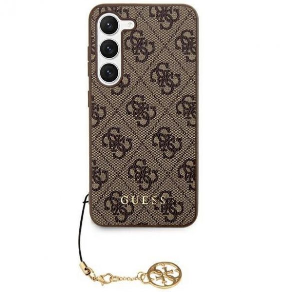 Carcasa originala GUESS GUHCS24LGF4GBR pentru Samsung S24 Ultra (4G Charm / maro)