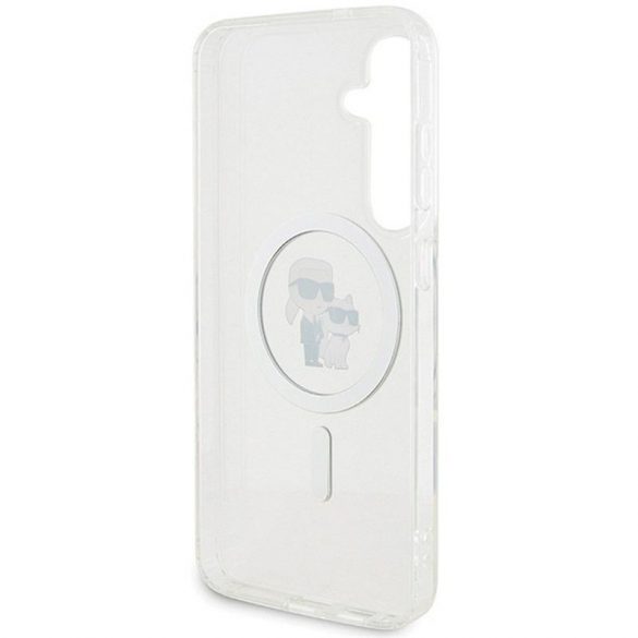 Carcasa originala KARL LAGERFELD KLHMS24SHGKCNOT pentru SASMUNG S24 (MAGSAFE IML KC) transparenta