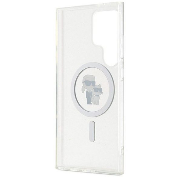 Carcasa originala KARL LAGERFELD KLHMS24LHGKCNOT pentru SASMUNG S24 Ultra (MAGSAFE IML KC) transparenta