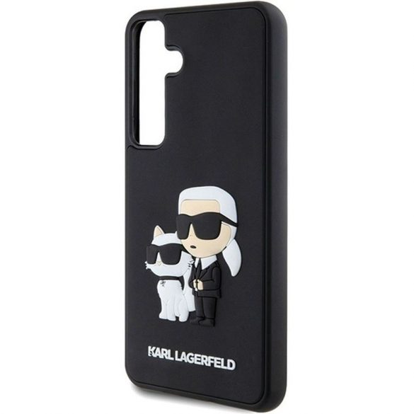 Carcasa originala KARL LAGERFELD KLHCS24S3DRKCNK pentru SASMUNG S24 (RUBBER KC NFT BLACK) neagra