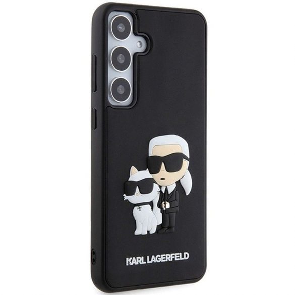 Carcasa originala KARL LAGERFELD KLHCS24S3DRKCNK pentru SASMUNG S24 (RUBBER KC NFT BLACK) neagra