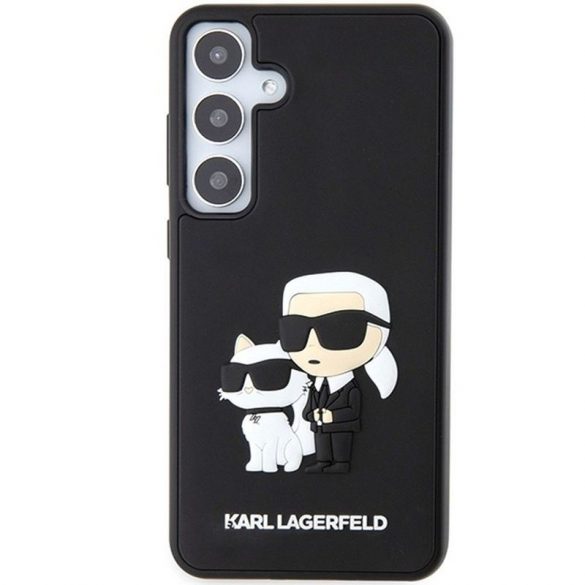 Carcasa originala KARL LAGERFELD KLHCS24S3DRKCNK pentru SASMUNG S24 (RUBBER KC NFT BLACK) neagra