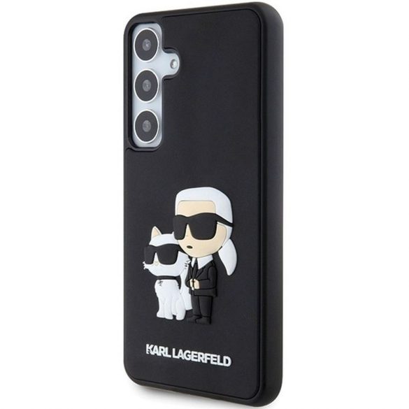 Carcasa originala KARL LAGERFELD KLHCS24S3DRKCNK pentru SASMUNG S24 (RUBBER KC NFT BLACK) neagra