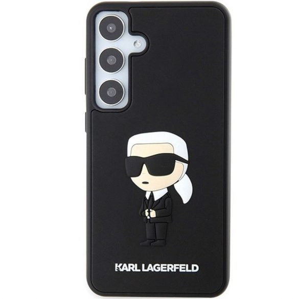 Carcasa originala KARL LAGERFELD KLHCS24S3DRKINK pentru SASMUNG S24 (RUBBER IKONIK NFT BLACK) neagra