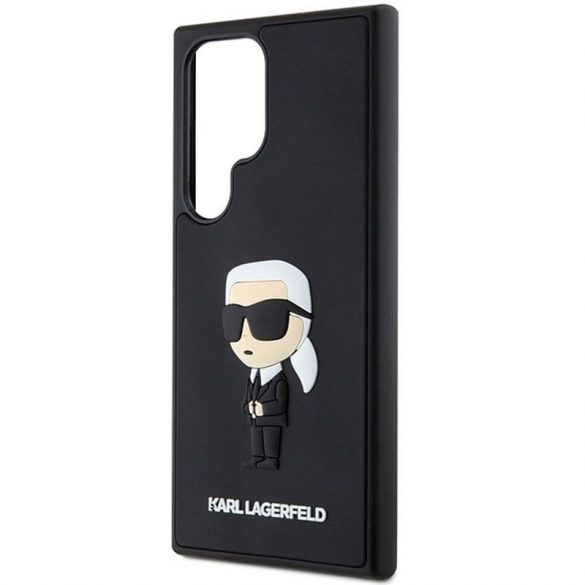 Carcasa originala KARL LAGERFELD KLHCS24L3DRKINK pentru SASMUNG S24 Ultra (RUBBER IKONIK NFT BLACK) negru