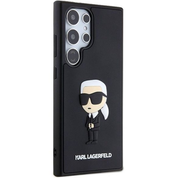 Carcasa originala KARL LAGERFELD KLHCS24L3DRKINK pentru SASMUNG S24 Ultra (RUBBER IKONIK NFT BLACK) negru