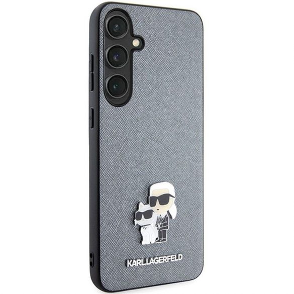 Carcasa originala KARL LAGERFELD KLHCS24SPSAKCMPG pentru SASMUNG S24 (SAFFIANO KC PIN) gri