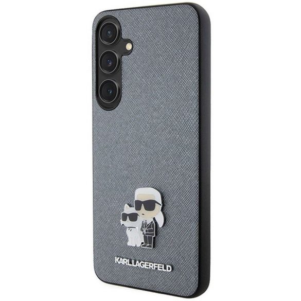 Carcasa originala KARL LAGERFELD KLHCS24MPSAKCMPG pentru SASMUNG S24 Plus (SAFFIANO KC PIN) gri