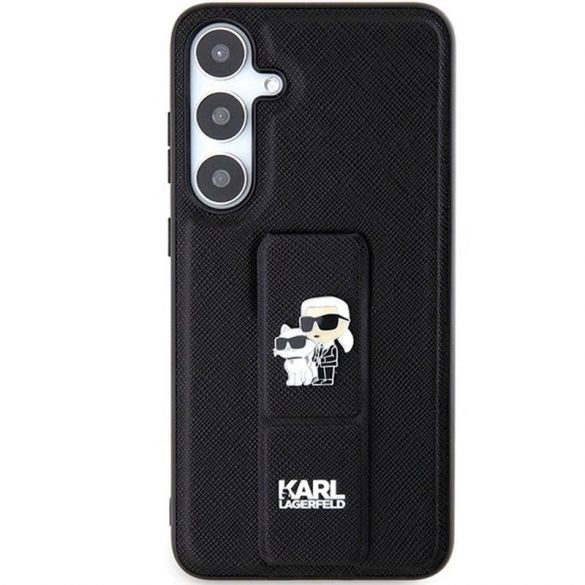 Carcasa originala KARL LAGERFELD KLHCS24SGSAKCPK pentru SASMUNG S24 (GRIPSTAND SAFFIANO KC PINS) neagra