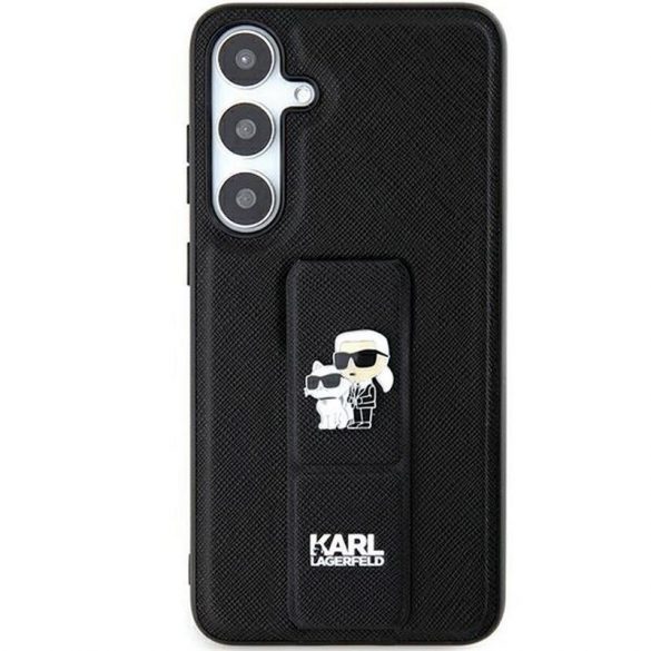 Carcasa originala KARL LAGERFELD KLHCS24LGSAKCPK pentru SASMUNG S24 Ultra (GRIPSTAND SAFFIANO KC PINS) neagra