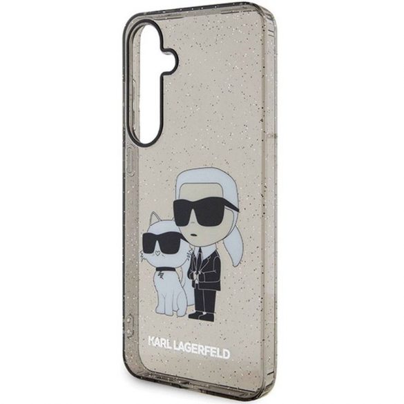 Carcasa originala KARL LAGERFELD KLHCS24SHNKCTGK pentru SASMUNG S24 (IML GLIT NFT K&C) neagra