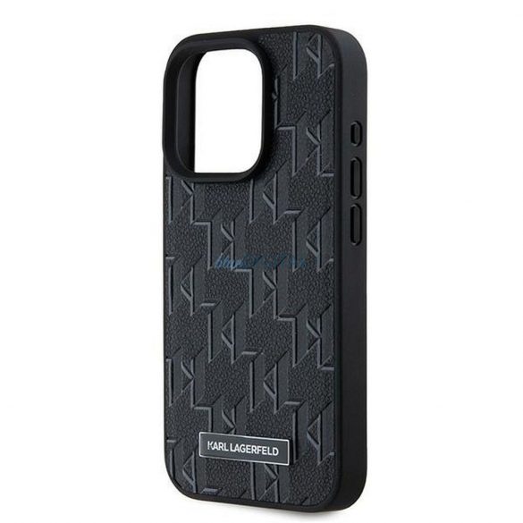 Karl Lagerfeld KLHMP15XPKHPORPK Hot Stamp KL Carcasă compatibilă MagSafe pentru iPhone 15 Pro Max - negru