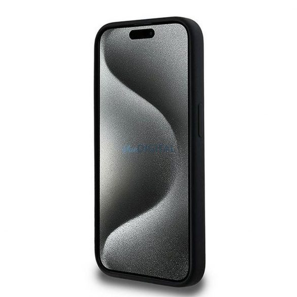 Karl Lagerfeld KLHMP15LSCMKCRHK Silicon KC Body Ring Carcasă compatibilă MagSafe pentru iPhone 15 Pro - negru