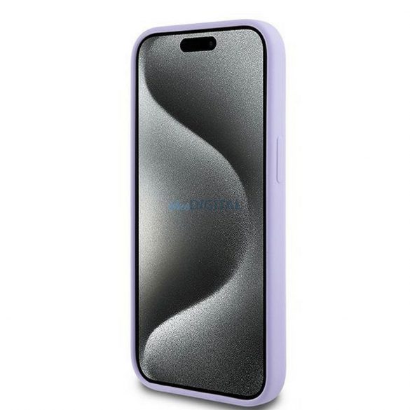 Karl Lagerfeld KLHMP15SSCMCMKCRHU Silicon KC Body Ring Carcasă compatibilă MagSafe pentru iPhone 15 - violet