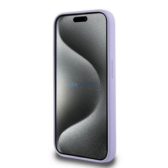 Karl Lagerfeld KLHMP15LSCMKCRHU Silicon KC Body Ring Carcasă compatibilă MagSafe pentru iPhone 15 Pro - violet