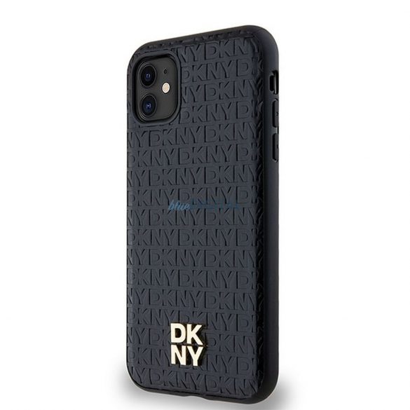 Husă DKNY pentru IPHONE 11 compatibilă cu MagSafe DKHMN61PSHRPSK (DKNY HC MagSafe Pu Repeat Pattern W/Stack Logo) neagră