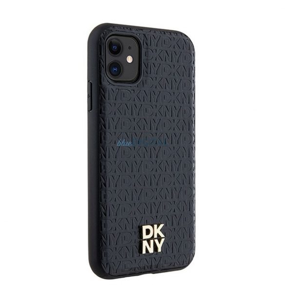 Husă DKNY pentru IPHONE 11 compatibilă cu MagSafe DKHMN61PSHRPSK (DKNY HC MagSafe Pu Repeat Pattern W/Stack Logo) neagră