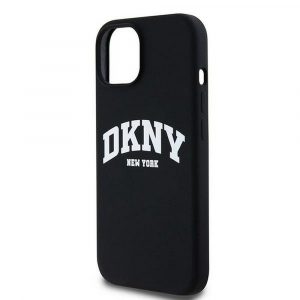 Husă DKNY pentru IPHONE 11 compatibilă cu MagSafe DKHMN61SNYACH (DKNY HC MagSafe Silicone W/White Arch Logo) neagră