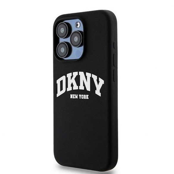 Husă DKNY pentru IPHONE 13 Pro compatibilă cu MagSafe DKHMP13LSNYACH (DKNY HC MagSafe silicon cu logo-ul alb) neagră