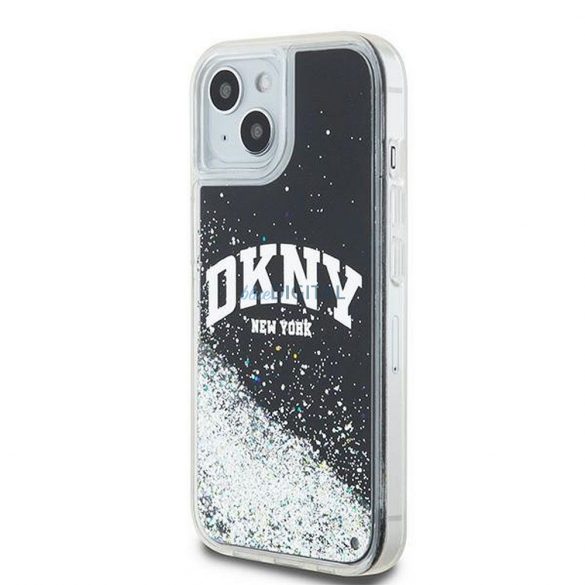 Husă DKNY pentru IPHONE 15 Plus DKHCP15MLBNAEK (DKNY HC Liquid Glitters W/Arch Logo) neagră