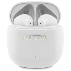 Guess GUTWSJ14ESGH Imprimate Classic Logo TWS bluetooth căști fără fir - alb