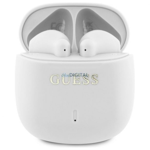 Guess GUTWSJ14ESGH Imprimate Classic Logo TWS bluetooth căști fără fir - alb