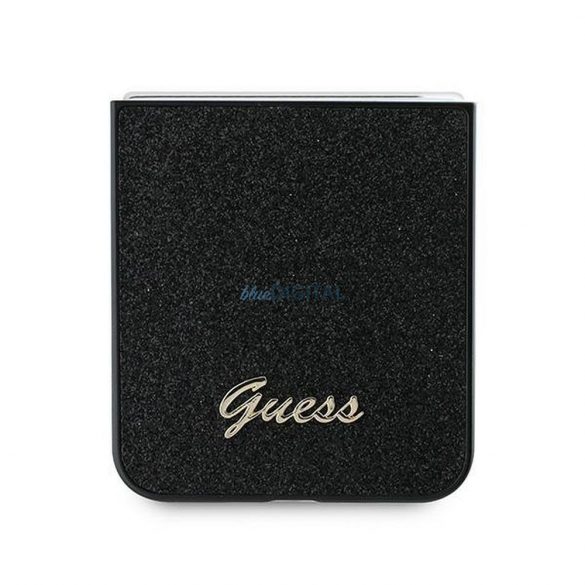 Guess GUHCZF6HGGSHK 4G Glitter Script caz Samsung Galaxy Z Flip6 - negru