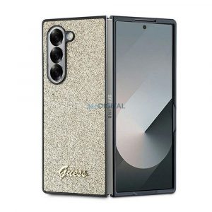 Guess GUHCZFD6HGGSHD 4G Glitter Script Caz Samsung Galaxy Z Fold6 - Aur