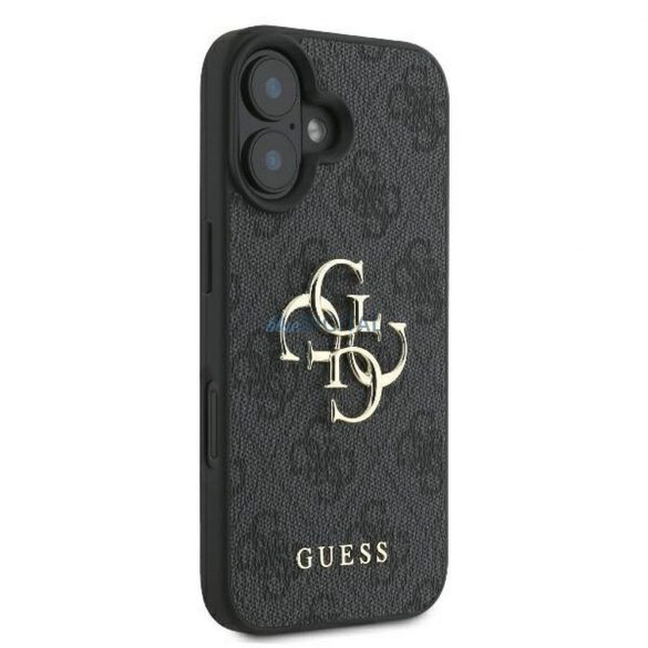 Guess GUHCP16S4GMGGR 4G PU Big Logo Caz iPhone 16 - negru